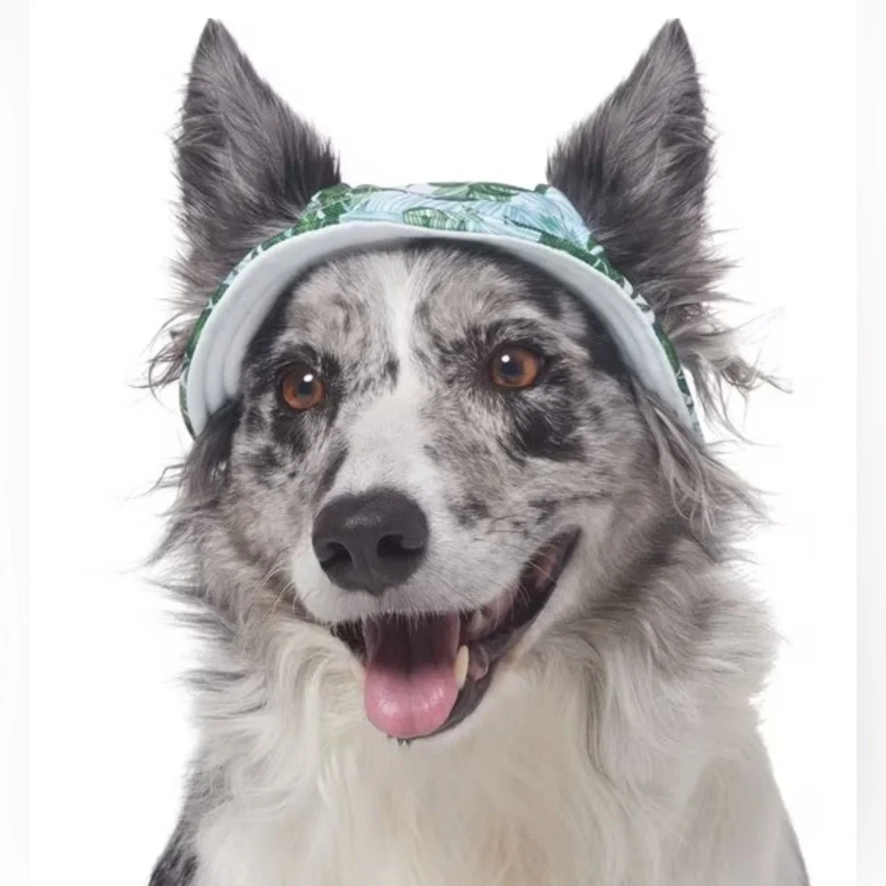 Fresco Dog & Cat Bucket Hat Palm Leaf  Short Brimmed Medium/Large